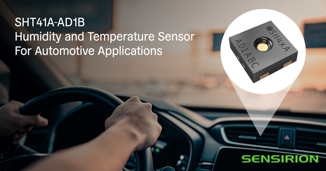 Датчик влажности и температуры с сертификатом AEC-Q100 от Sensirion AG